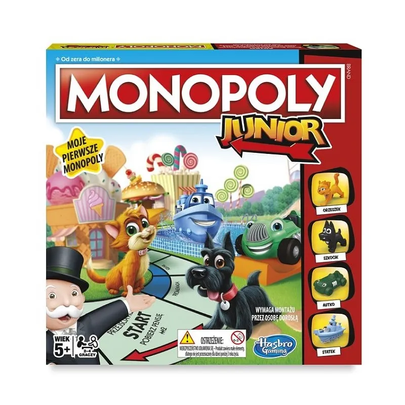 MONOPOLY JUNIOR GRA PLANSZOWA 5+