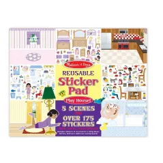 NAKLEJKI WIELOKROTNEGO UŻYTKU 175 SZT. ZABAWA W DOM