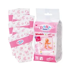 ZESTAW ORYGINALNYCH PIELUSZEK DLA LALKI BABY BORN 40-43 CM II GATUNEK 3+