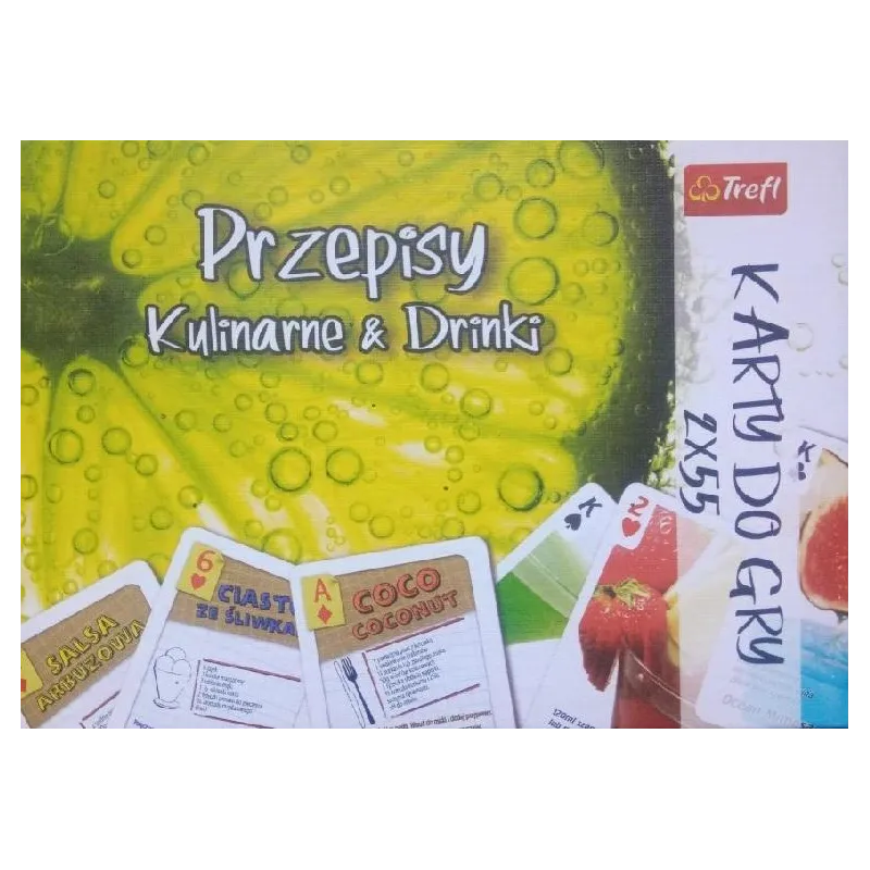 KARTY DO GRY 2 TALIE PRZEPISY KULINARNE I DRINKI - Trefl