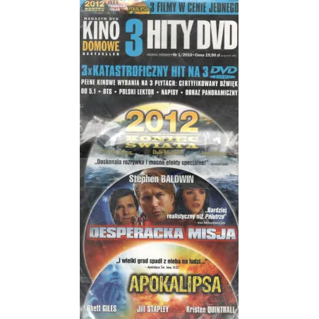 2012 KONIEC ŚWIATA + DESPERACKA MISJA + APOKALIPSA DVD PL