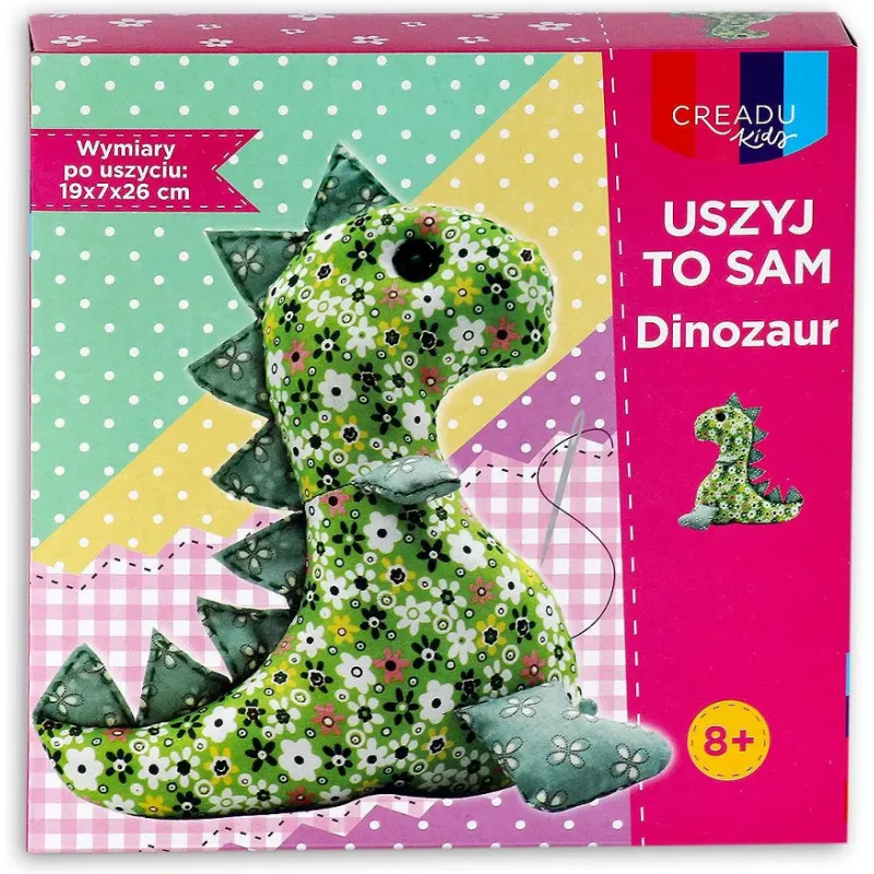 DINOZAUR USZYJ TO SAMZESTAW KREATYWNY CREADU KIDS 8+