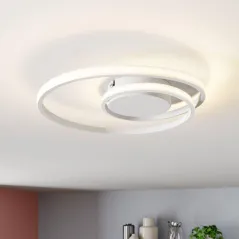 Lampa Sufitowa Plafon Led Lindby Kyron 22W Spiralna Ściemniana Biała