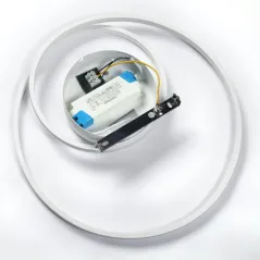 LAMPA SUFITOWA PLAFON LED LINDBY KYRON 22W SPIRALNA ŚCIEMNIANA BIAŁA