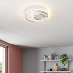 LAMPA SUFITOWA PLAFON LED LINDBY KYRON 22W SPIRALNA ŚCIEMNIANA BIAŁA