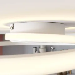 LAMPA SUFITOWA PLAFON LED LINDBY KYRON 22W SPIRALNA ŚCIEMNIANA BIAŁA