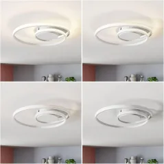 LAMPA SUFITOWA PLAFON LED LINDBY KYRON 22W SPIRALNA ŚCIEMNIANA BIAŁA