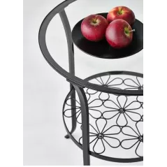 STOLIK KAWOWY IKEA KLINGSBO METAL SZKŁO Z PÓŁKĄ 49X62 CM