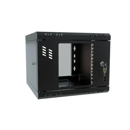 Szafa Serwerowa Rack 10 Cali 4U 300 Mm Wisząca Z Szybą Czarna Stalflex S-Rc10-4U-300Gb