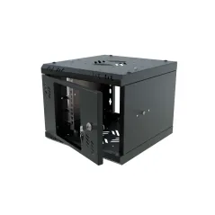 Szafa Serwerowa Rack 10 Cali 4U 300 Mm Wisząca Z Szybą Czarna Stalflex S-Rc10-4U-300Gb