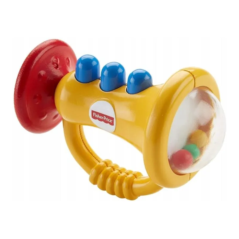 TRĄBKA GRYZACZEK GRZECHOTKA DLA NIEMOWLĄT 2W1 FISHER PRICE 3M+