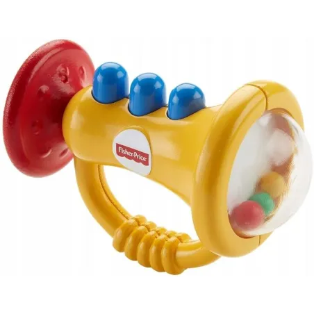 Trąbka Gryzaczek Grzechotka Dla Niemowląt 2W1 Fisher Price 3M+