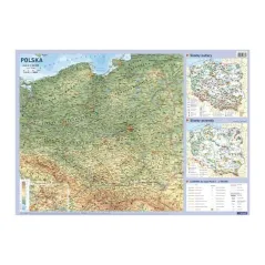 POLSKA MAPA ŚCIENNA FIZYCZNO-ADMINISTRACYJNA DWUSTRONNA - Demart