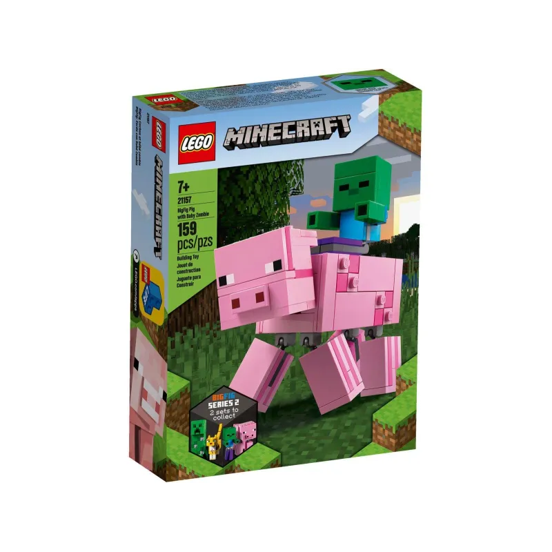 ŚWINKA I MAŁY ZOMBIE LEGO MINECRAFT 21157
