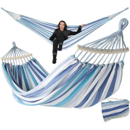 HAMAK OGRODOWY 2-OSOBOWY LUXE XXL 250X150 CM