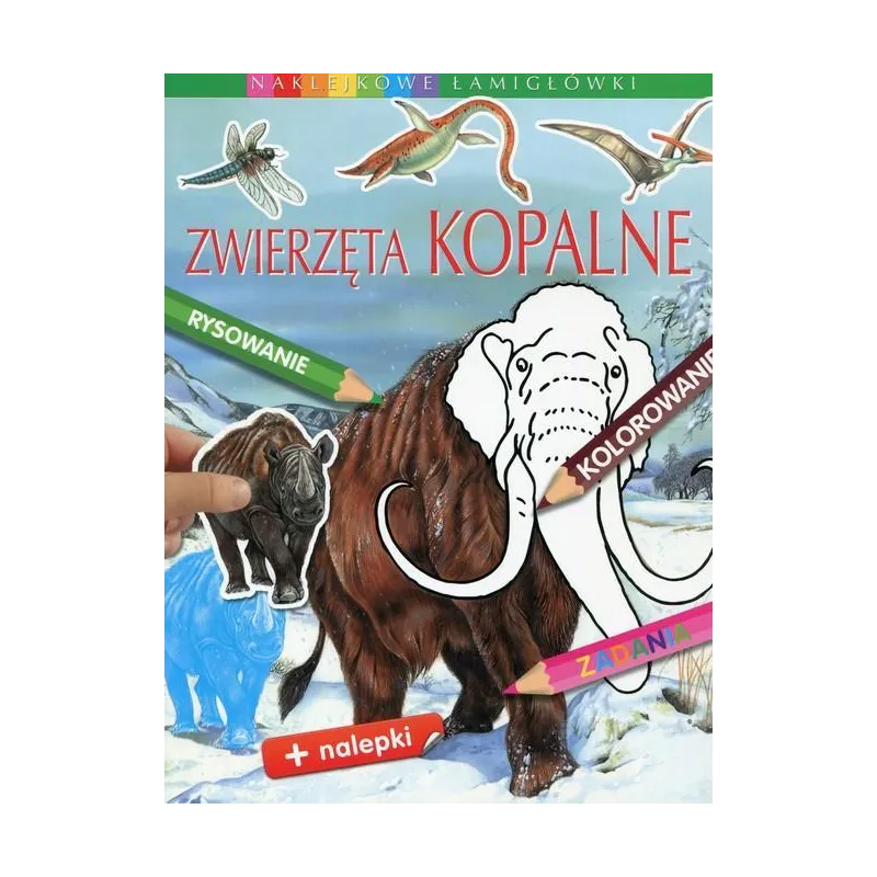 ZWIERZĘTA KOPALNE NAKLEJKOWE ŁAMIGŁÓWKI - Olesiejuk