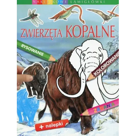 Zwierzęta Kopalne Naklejkowe Łamigłówki
