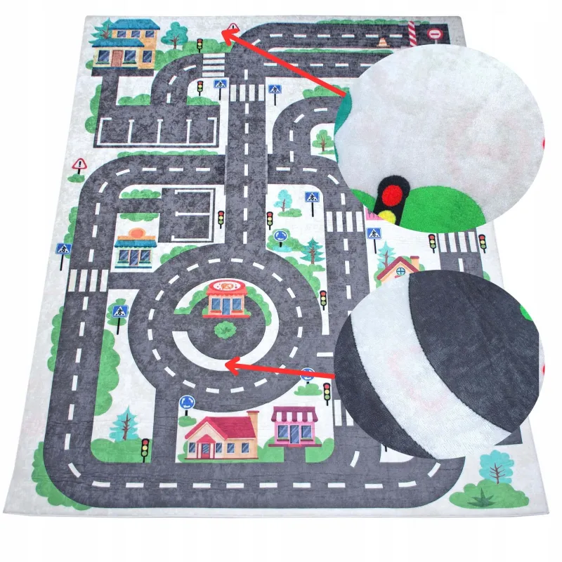 DYWAN DZIECIĘCY DROGA ULICE 160X220 CM ANTYPOŚLIZGOWY DO POKOJU