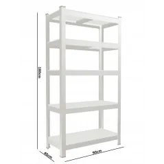 REGAŁ MAGAZYNOWY GARAŻOWY METALOWY 180X90X40 5 PÓŁEK 875 KG