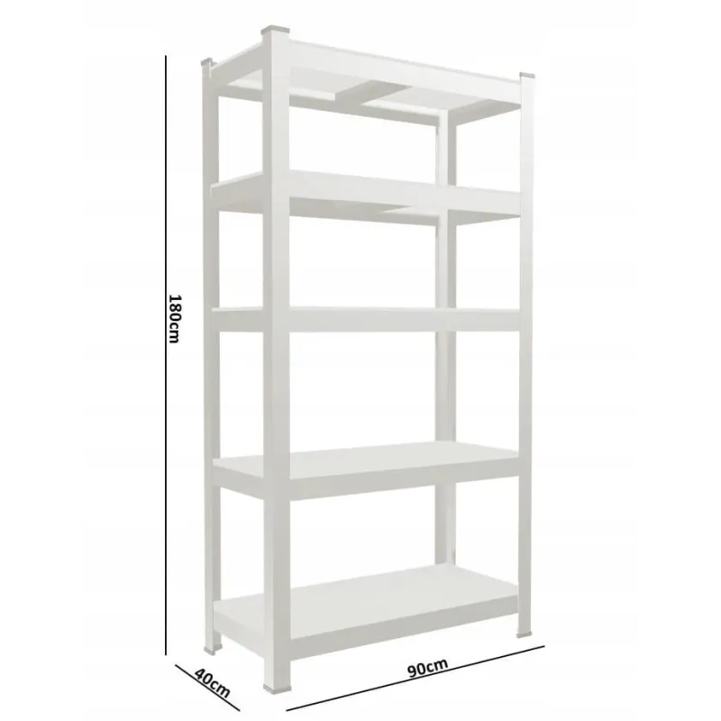 REGAŁ MAGAZYNOWY GARAŻOWY METALOWY 180X90X40 5 PÓŁEK 875 KG