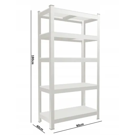 Regał Magazynowy Garażowy Metalowy 180X90X40 5 Półek 875 Kg