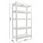 Regał Magazynowy Garażowy Metalowy 180X90X40 5 Półek 875 Kg