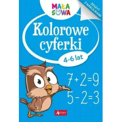 KOLOROWE CYFERKI 4-6 LAT ZESZYT Z NAKLEJKAMI - Dragon