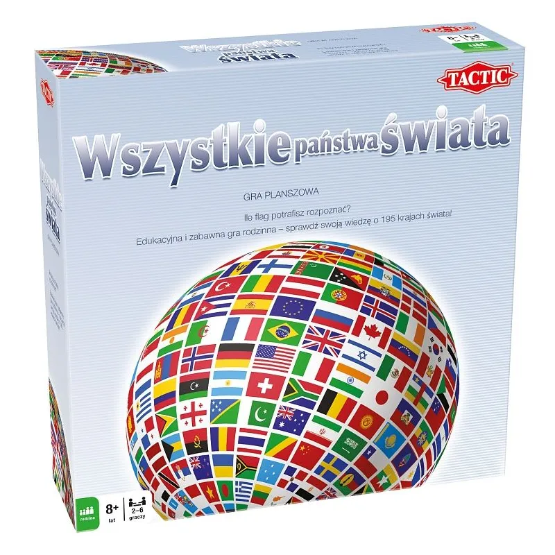 WSZYSTKIE PAŃSTWA ŚWIATA GRA PLANSZOWA 8+