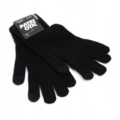 RĘKAWICZKI ZIMOWE MĘSKIE PATRIOTIC CZARNE PIĘCIOPALCZASTE