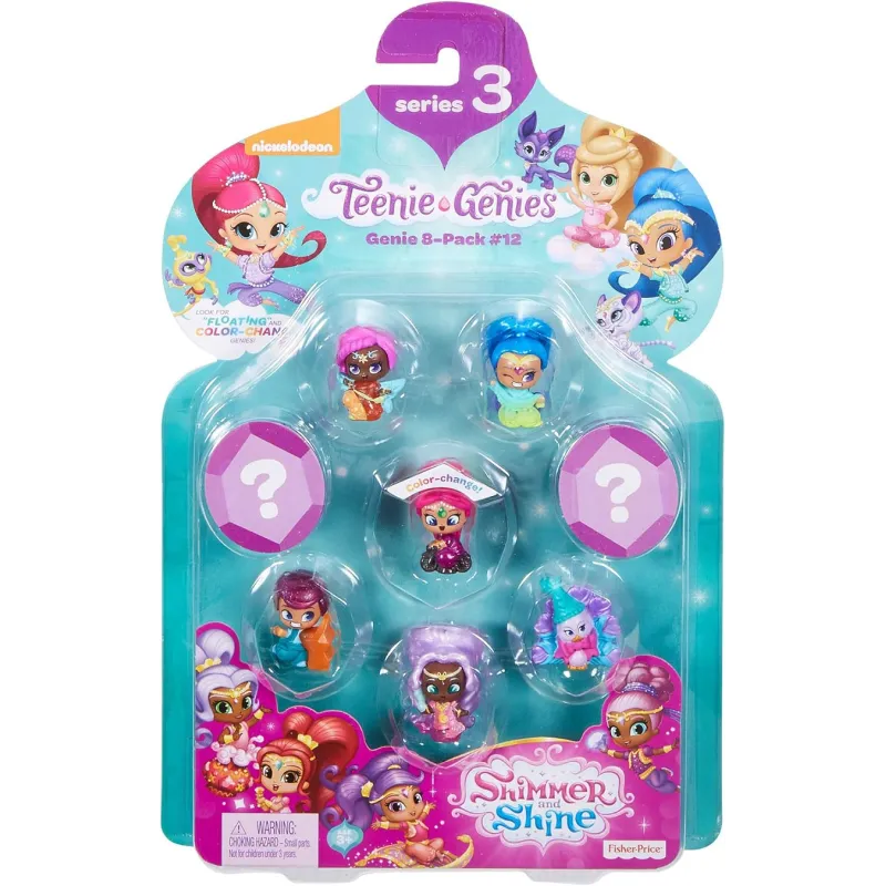SHIMMER AND SHINE ZESTAW FIGUREK DZINÓW MATTEL 3+