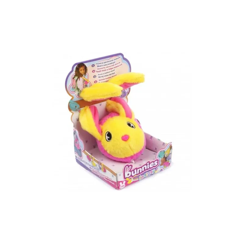 BUNNIES KRÓLICZEK MAGNETYCZNY ŻÓŁTO-RÓŻOWY TM TOYS 12M+