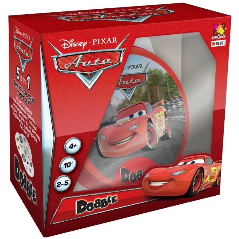DOBBLE AUTA DISNEY PIXAR GRA KARCIANA 4+ REBEL