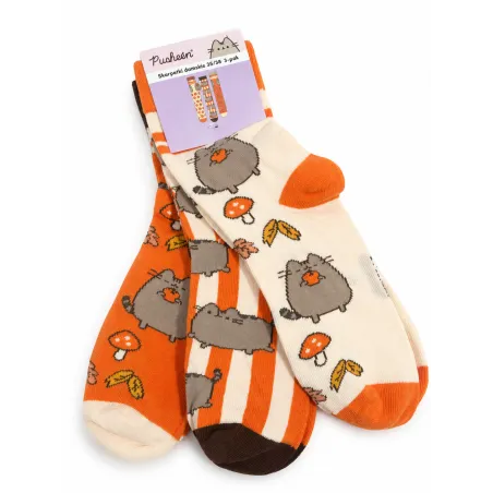 DŁUGIE SKARPETKI DAMSKIE PUSHEEN ROZMIAR 39-42 3 PARY