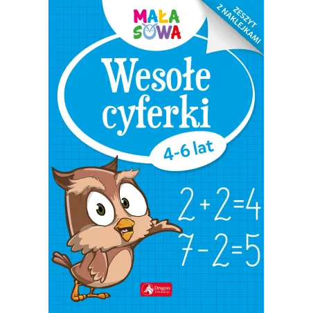 WESOŁE CYFERKI ZESZYT Z NAKLEJKAMI 4-6 lat - Dragon