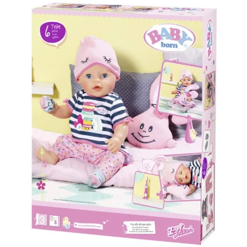 PIŻAMA PARTY ZESTAW UBRANEK DLA LALKI BABY BORN   3+