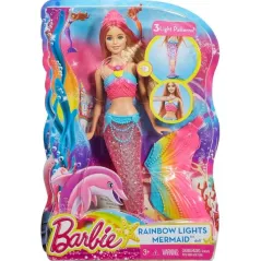LALKA BARBIE TĘCZOWA SYRENKA DREAMTOPIA 3+