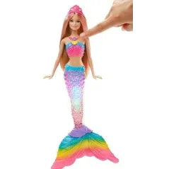 LALKA BARBIE TĘCZOWA SYRENKA DREAMTOPIA 3+