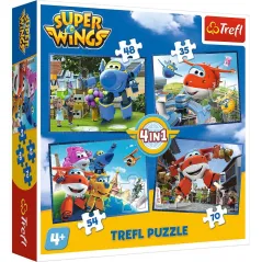 SUPER WINGS ODLOTOWA PACZKA PUZZLE 4W1 207 ELEMENTÓW 4+
