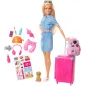 Lalka Barbie W Podróży Z Pieskiem I Akcesoriami 3+