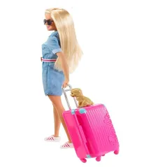 Lalka Barbie W Podróży Z Pieskiem I Akcesoriami 3+