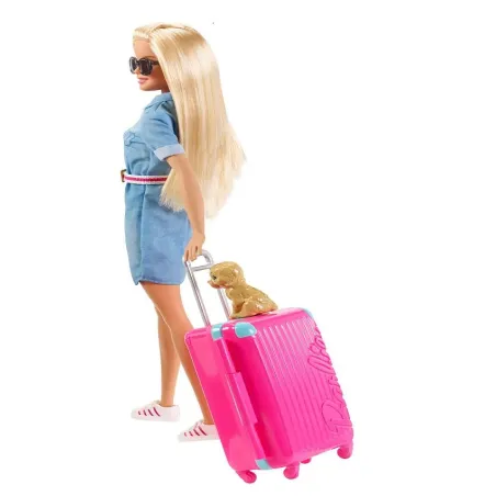 Lalka Barbie W Podróży Z Pieskiem I Akcesoriami 3+