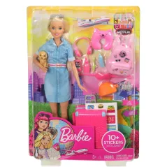 LALKA BARBIE W PODRÓŻY Z PIESKIEM I AKCESORIAMI 3+