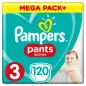 Pieluchomajtki Pampers Pants Rozmiar 3 120 Szt 6-11Kg