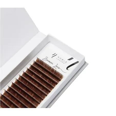 Sztuczne Rzęsy Brązowe Brown Line Noble Lashes C 0.05 6-13 Mm