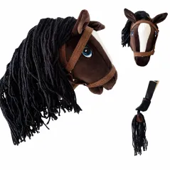 Hobby Horse Koń Na Kiju Ciemny Brąz Dla Dzieci