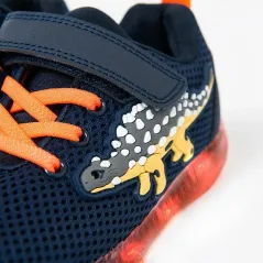 BUTY SPORTOWE CHŁOPIĘCE ZE ŚWIECĄCĄ PODESZWĄ GRANATOWO-POMARAŃCZOWE ROZMIAR 29 COOL CLUB