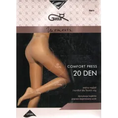 RAJSTOPY COMFORT PRESS CZARNE 20 DEN ROZMIAR 4-L GATTA