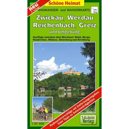 Radwander- Und Wanderkarte Wälder Um Zwickau, Werdau Und Greiz Und Umgebung 1 : 35 000
