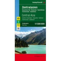 CENTRAL ASIA - KAZAKHSTAN SOUTH - KYRGYZSTAN - TAJIKISTAN -TURKMENISTAN - UZBEKISTAN, ROAD MAP 1:1 500 000