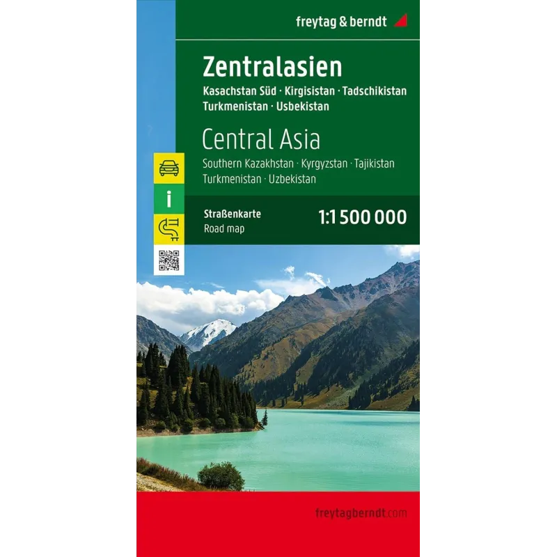 CENTRAL ASIA - KAZAKHSTAN SOUTH - KYRGYZSTAN - TAJIKISTAN -TURKMENISTAN - UZBEKISTAN, ROAD MAP 1:1 500 000